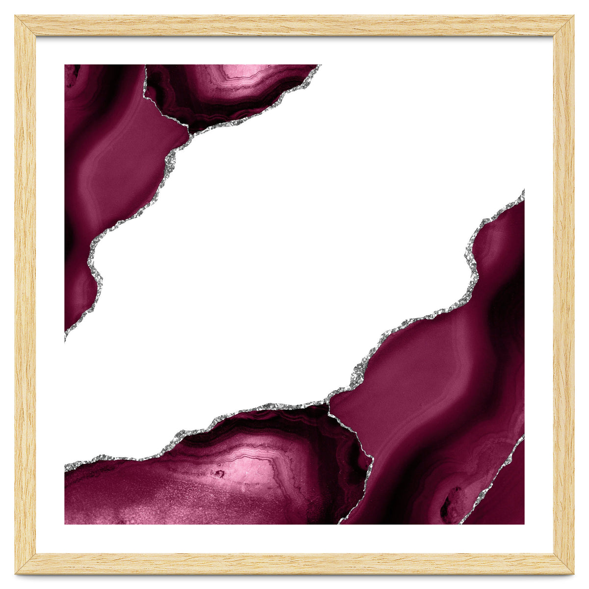 Burgundy & Silver Agate Texture 08