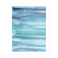 Gradient Watercolor Sea Blue (Print Only)