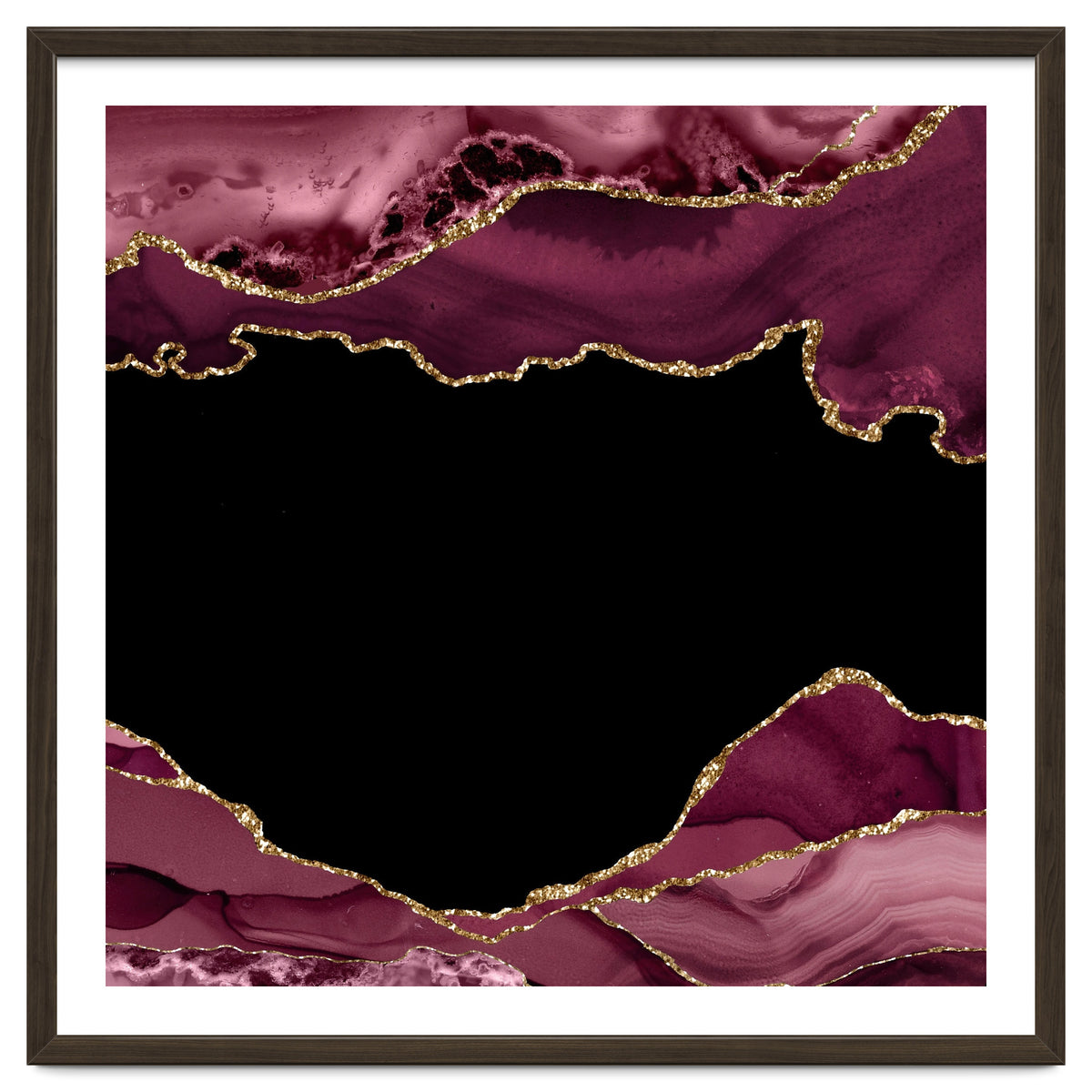 Burgundy & Gold Agate Texture 18