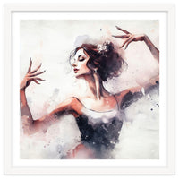 Elegant Ballet Dancer Portrait In Motion
