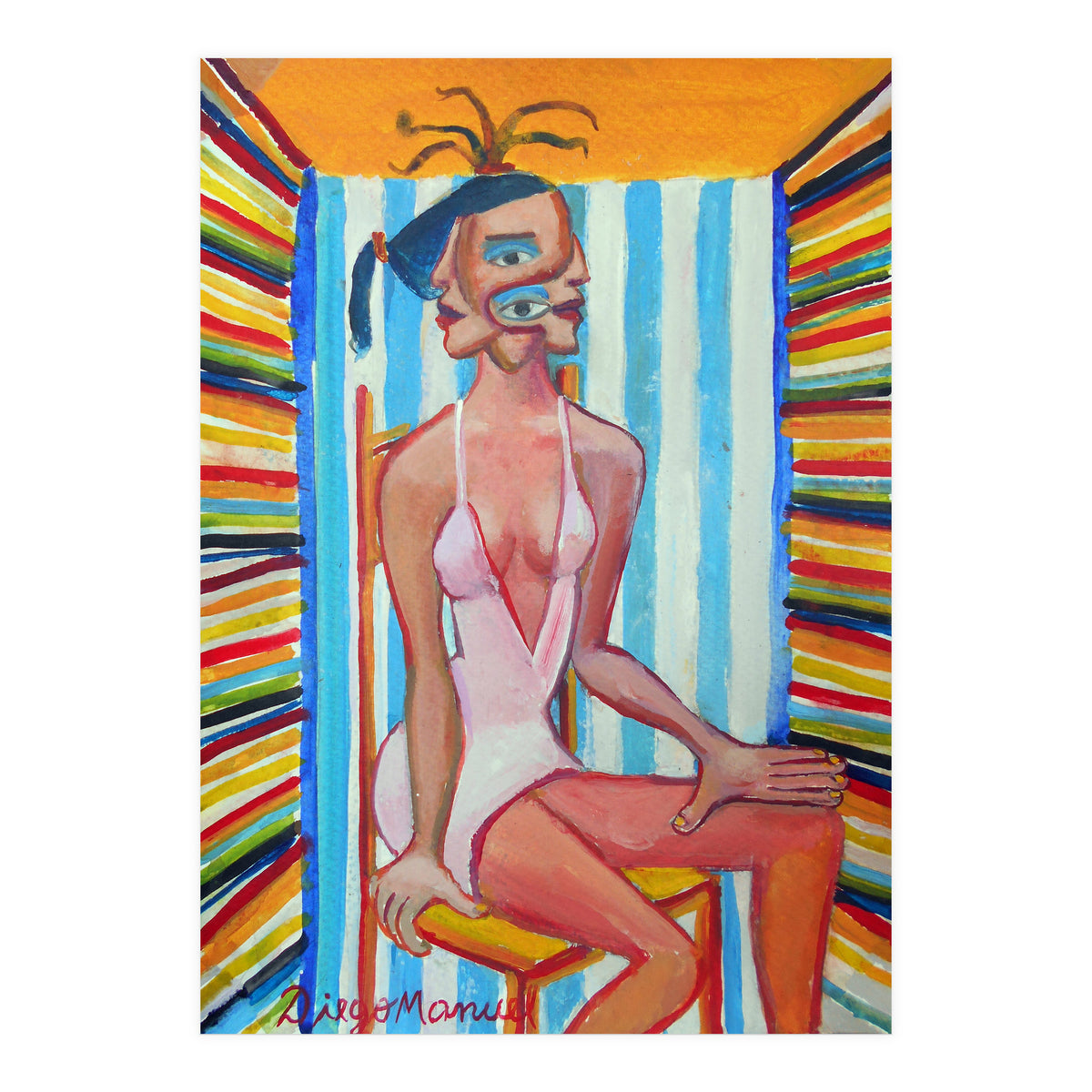 Mujer En La Silla 6 (Print Only)