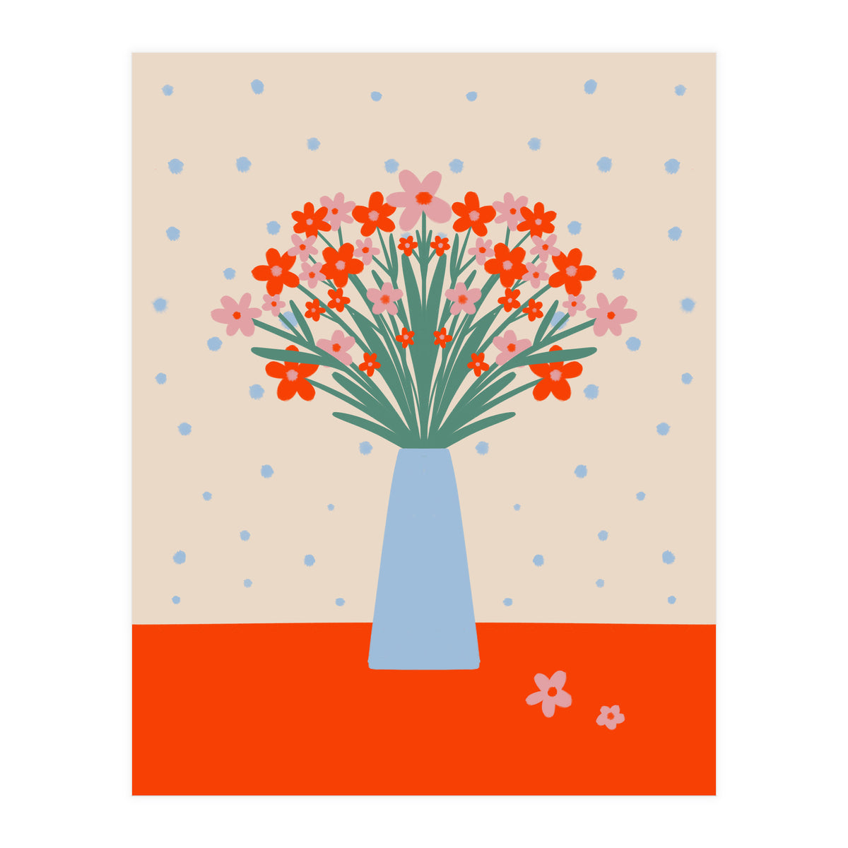 Cute Floral Vase (Print Only)