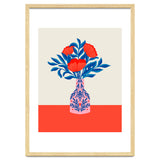 Poppies in a vase - red and blue thumbnail