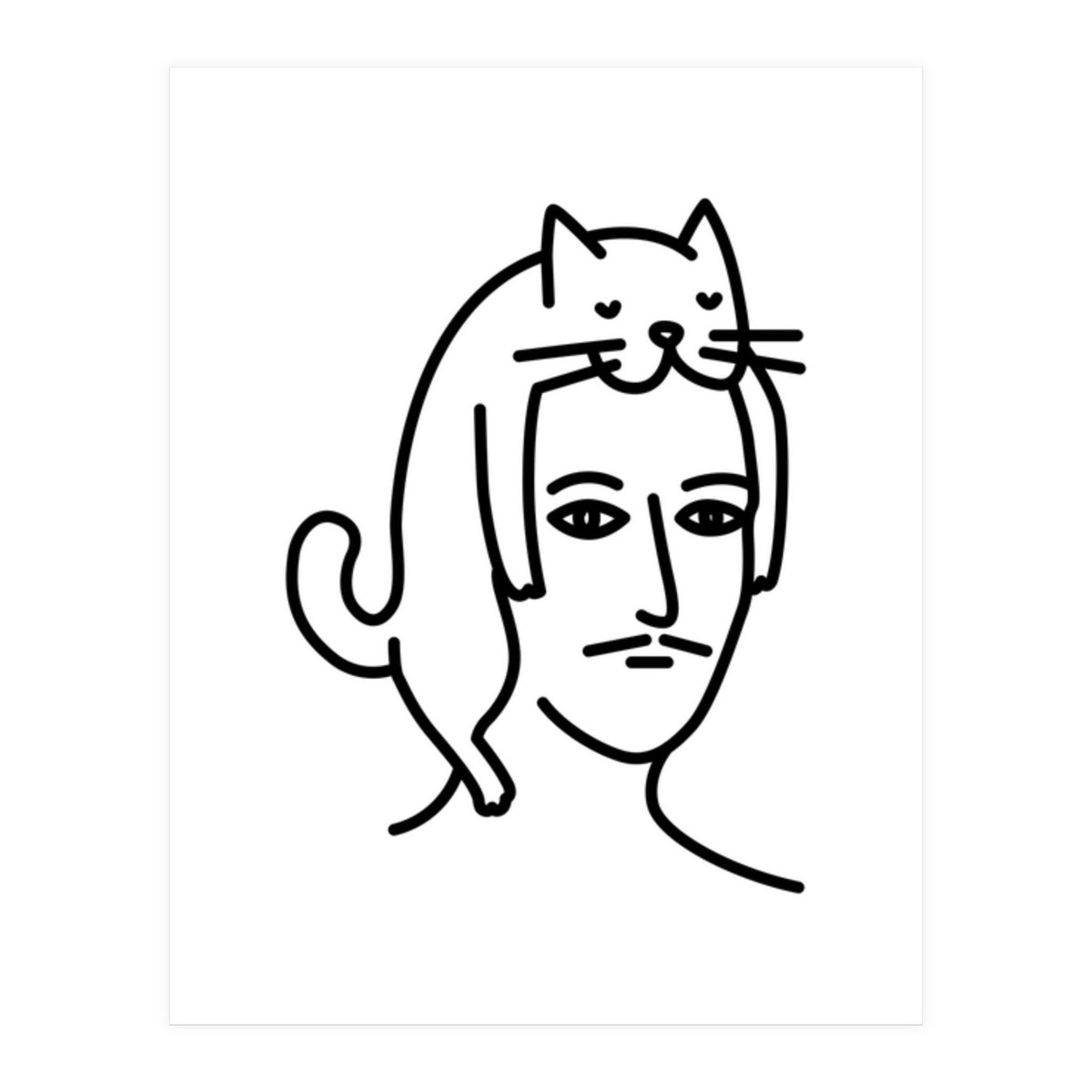 Man In Cat Hat (Print Only)