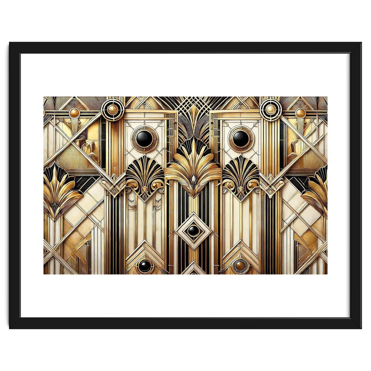 Art Deco Gold Geometric Pattern