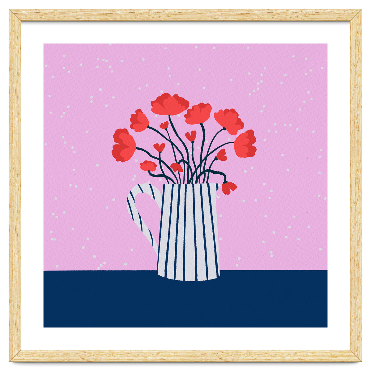 Poppies – pink and blue