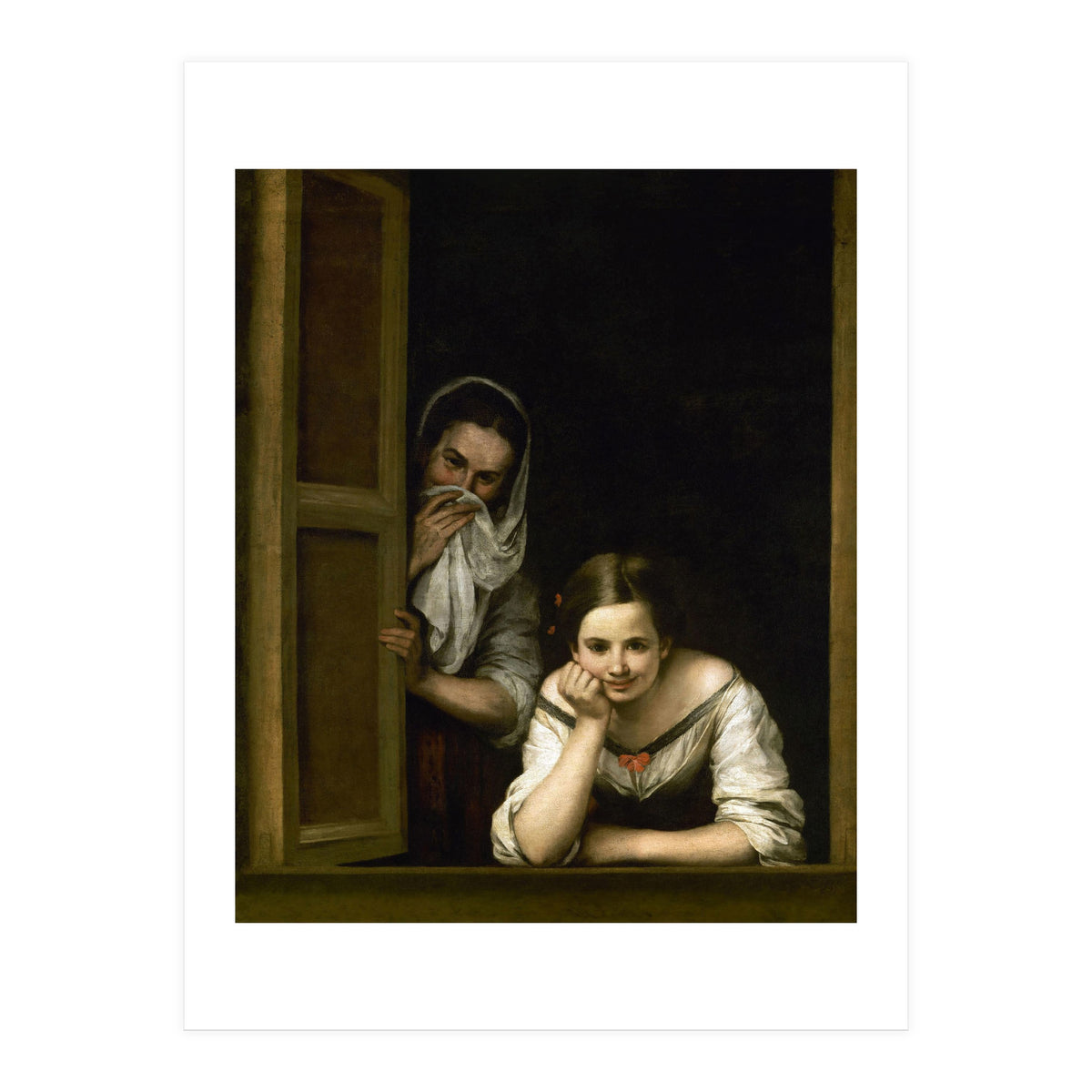 Bartolome Esteban Murillo:Two Women at a Window, c.1655/1660. National Gallery of Art Washington DC. (Print Only)