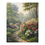 Sunlit Spring Garden Path Oil Painting (Print Only) thumbnail