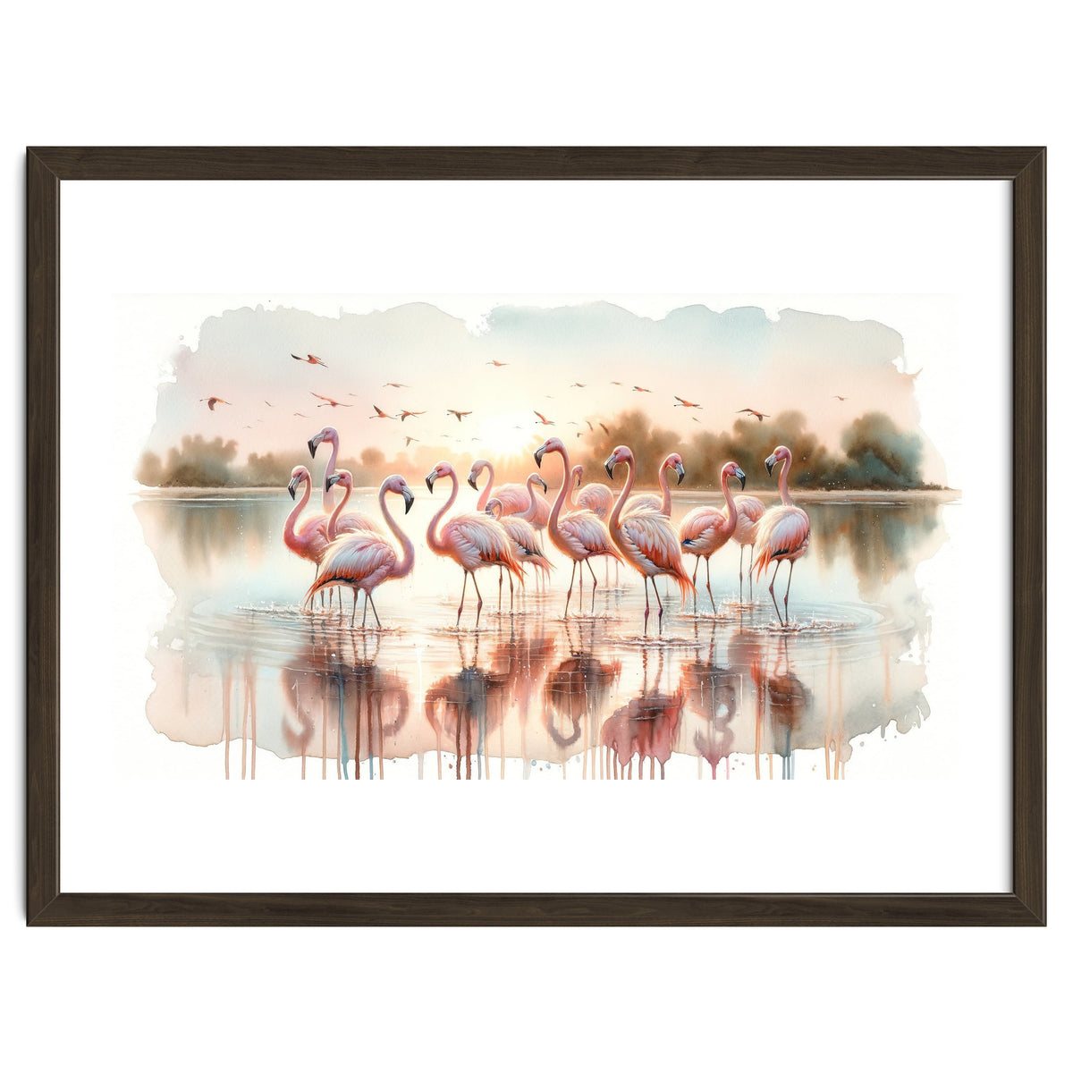 Serene Flamingo Sunrise