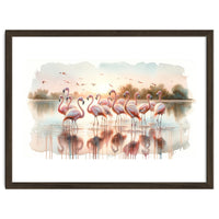 Serene Flamingo Sunrise