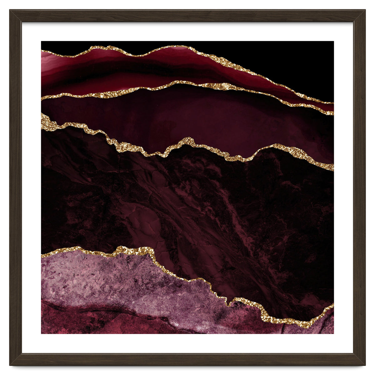 Burgundy & Gold Agate Texture 02