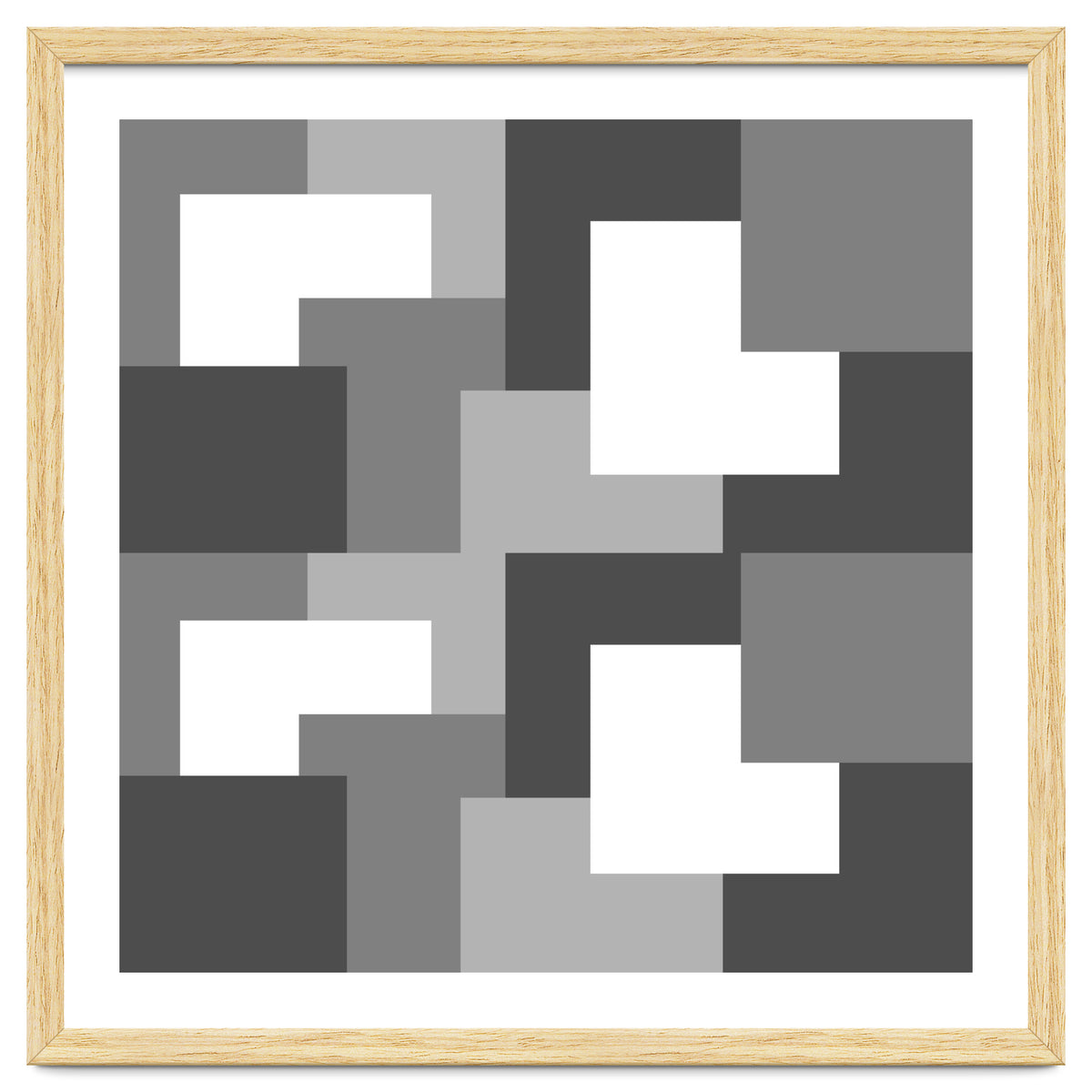 Grey Abstract Square Tiles