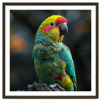 Vibrant Amazon Parrot Perched On A Branch