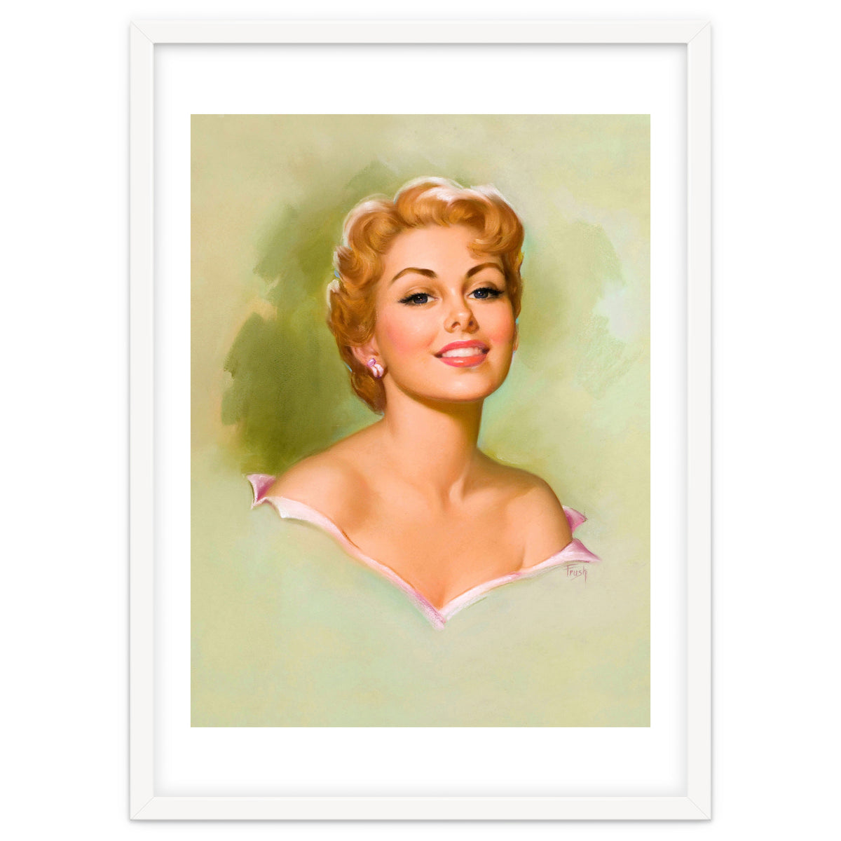 Pinup Blonde Girl Portrait