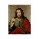 Juan de Juanes / 'The Saviour', 1545-1550, Spanish School, Oil on panel, 73 cm x 49 cm, P00845. (Print Only) thumbnail