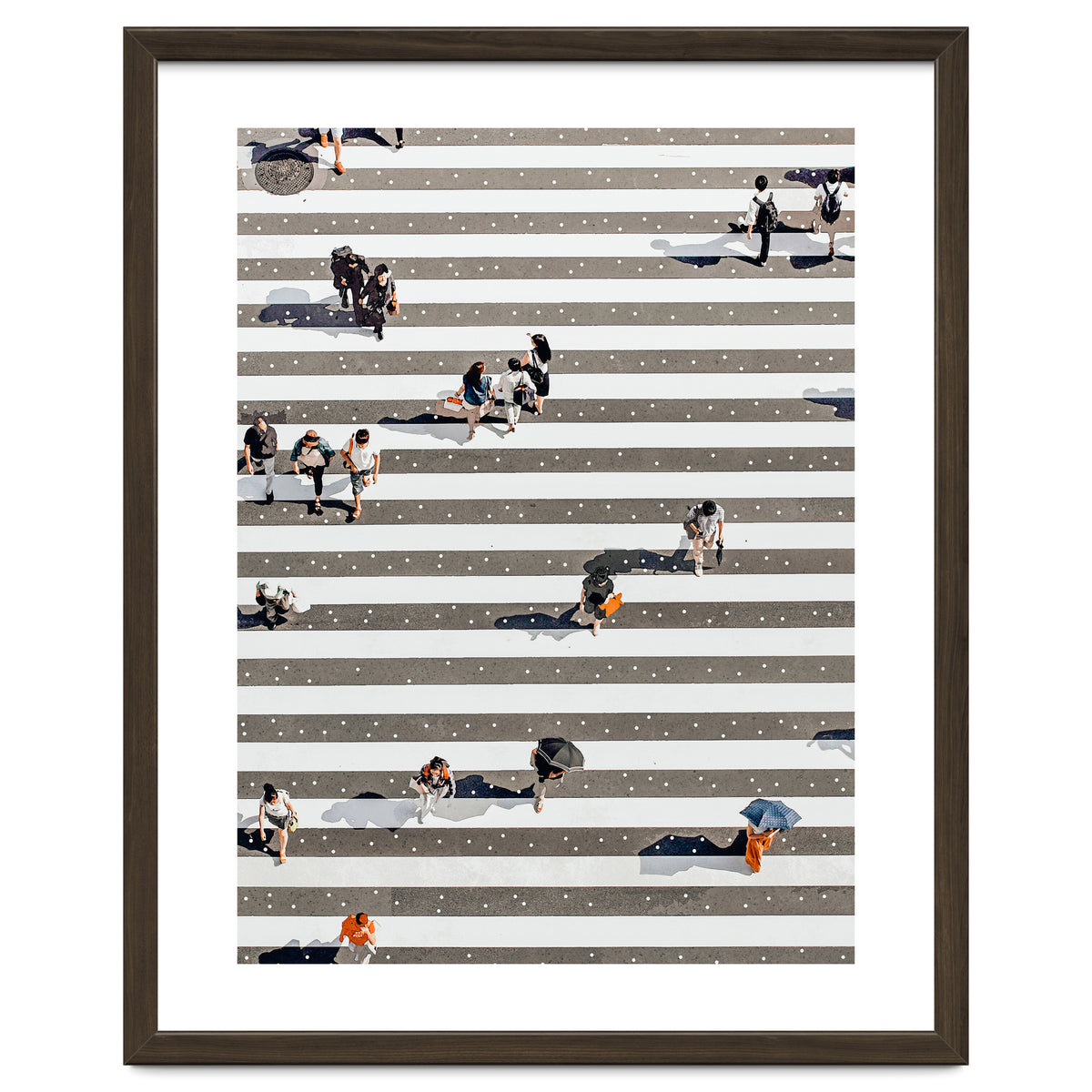 Rain Crossing | Polka Dots Zebra Crossing On The Street | Rain Eclectic Modern Graphic Design