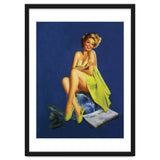 Sexy Pinup Posing With Green Towel thumbnail