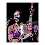 Chuck Berry Rock and Roll Guitarist Colorful (Print Only) thumbnail