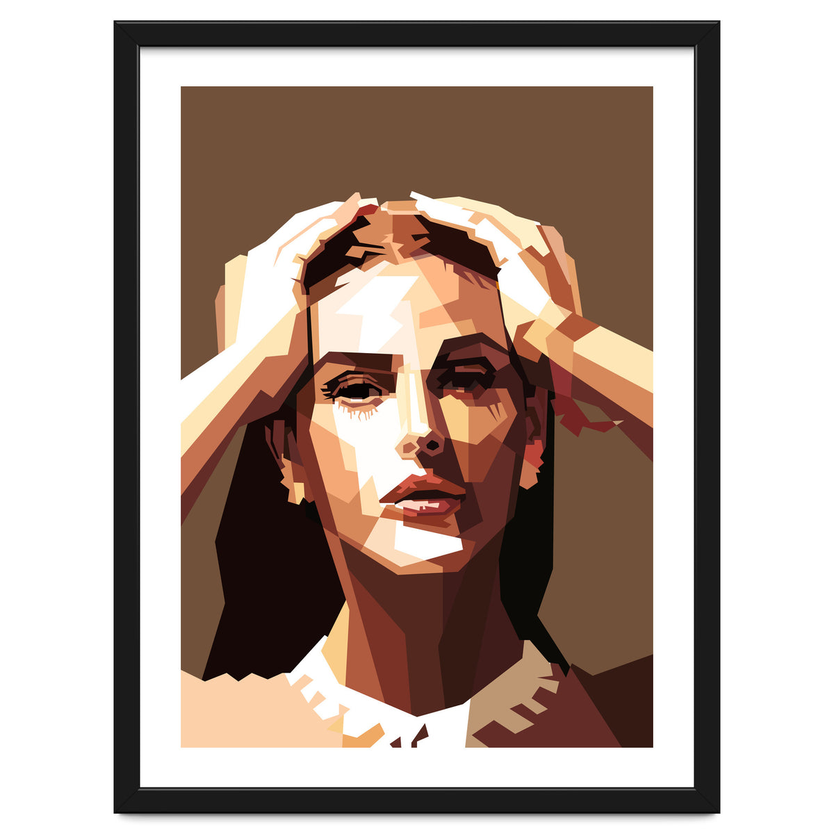 Monica Bellucci Actress Retro Art Illustration