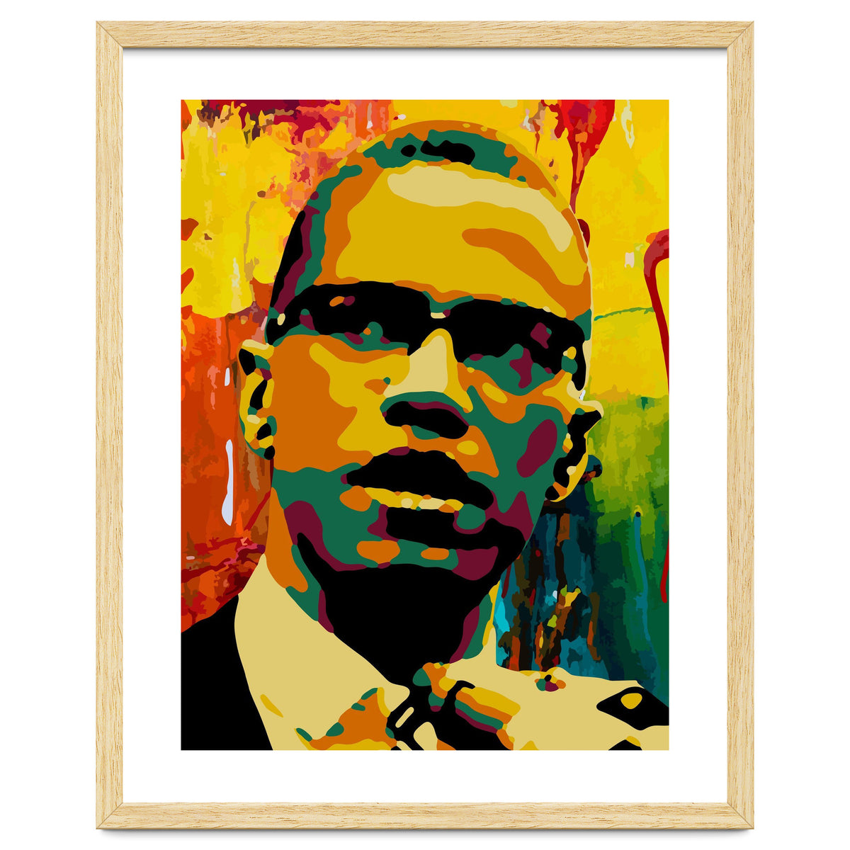 Malcolm X Colorful Abstract Art 2