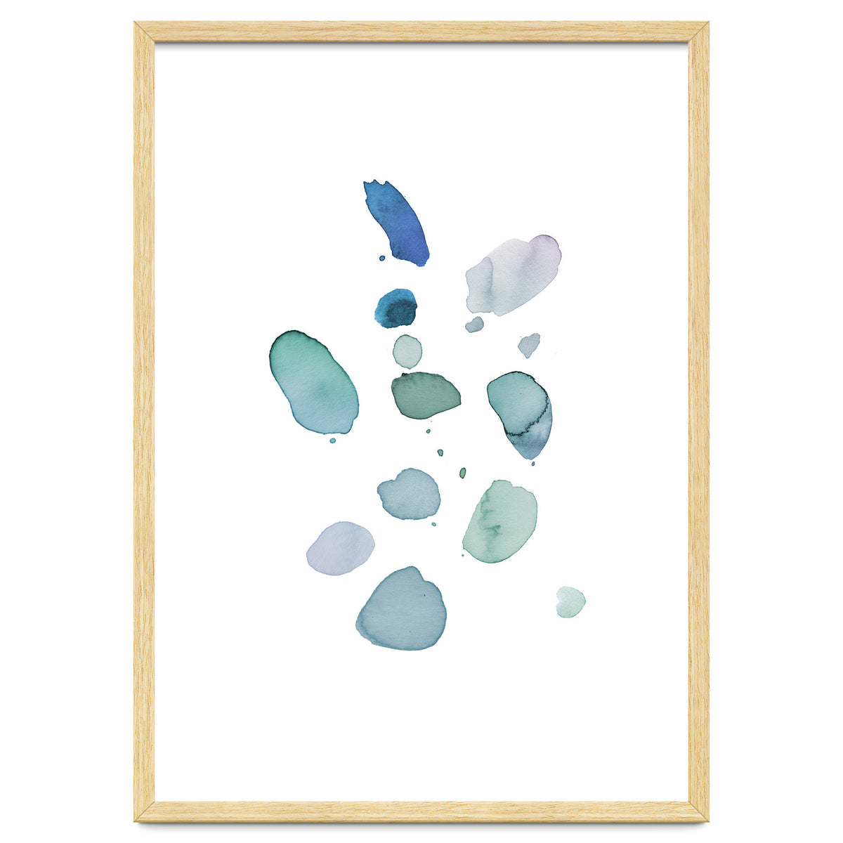 Watercolor Aqua Abstract Spots I