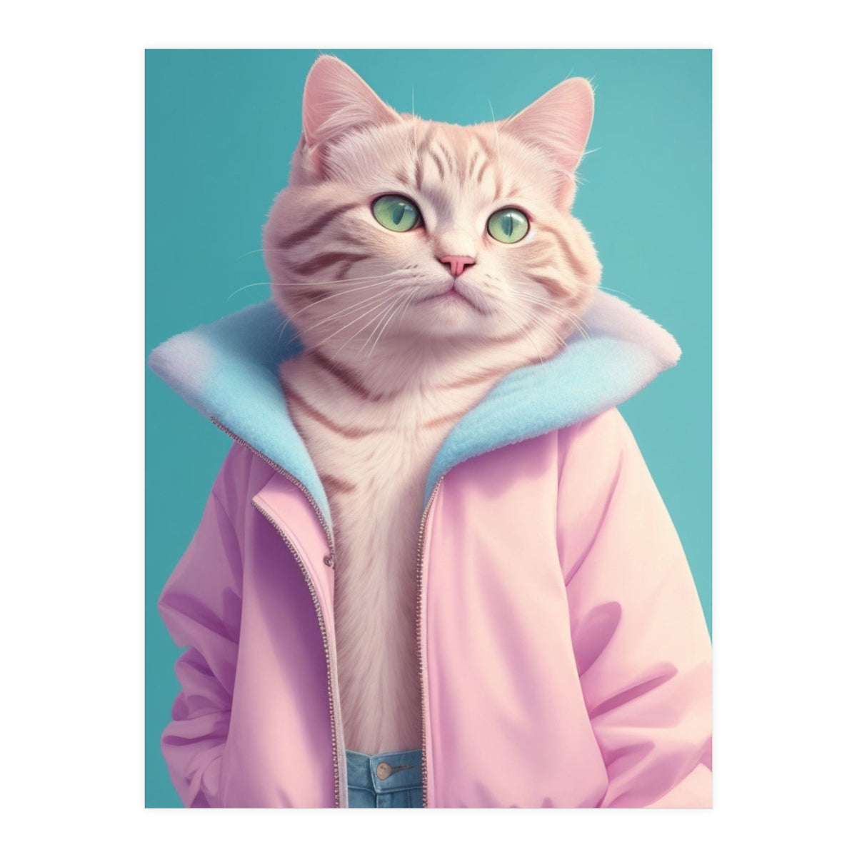Cat Wearing Jacket (Print Only)