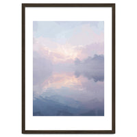 Ethereal Misty Lakeside at Dawn