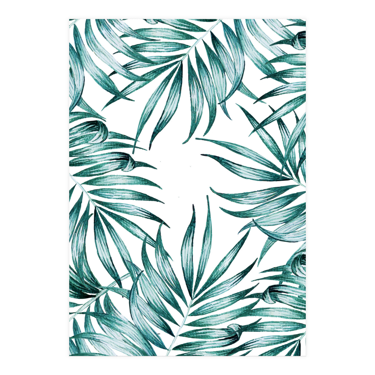 Island Life, Tropical Minimal Palm Vintage Illustration, Luxe Bohemian Botanical Nature Beachy (Print Only)