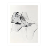Abstract Black And White Flowing Lines Art (Print Only) thumbnail