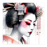 Crimson Kanzashi Modern Geisha (Print Only) thumbnail