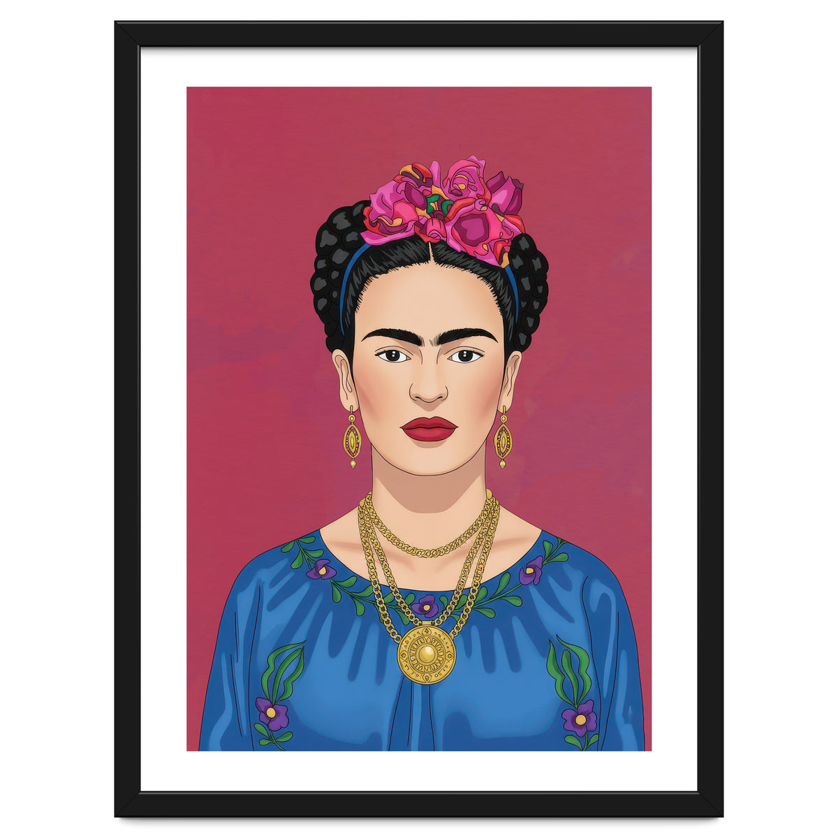 Frida Kahlo Portrait Illustration