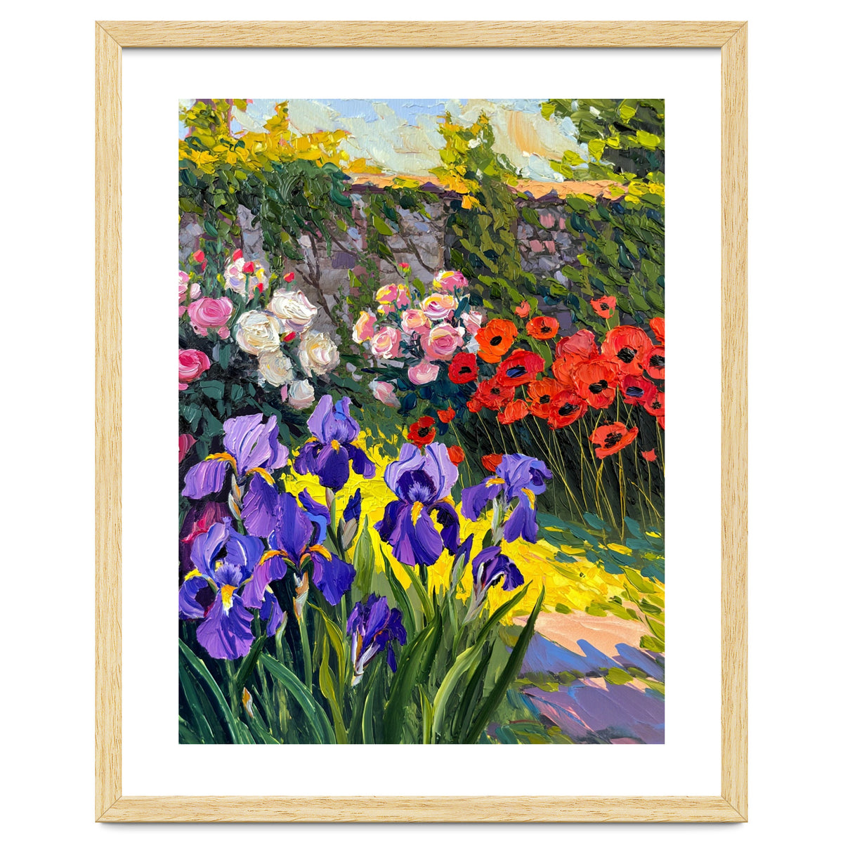 Sun-Drenched Secret Garden Oil Painting