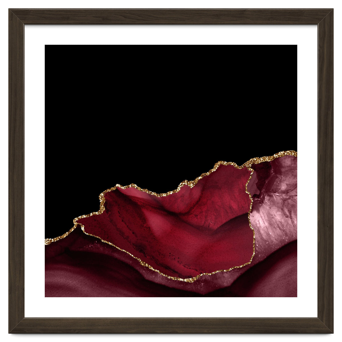 Burgundy & Gold Agate Texture 06