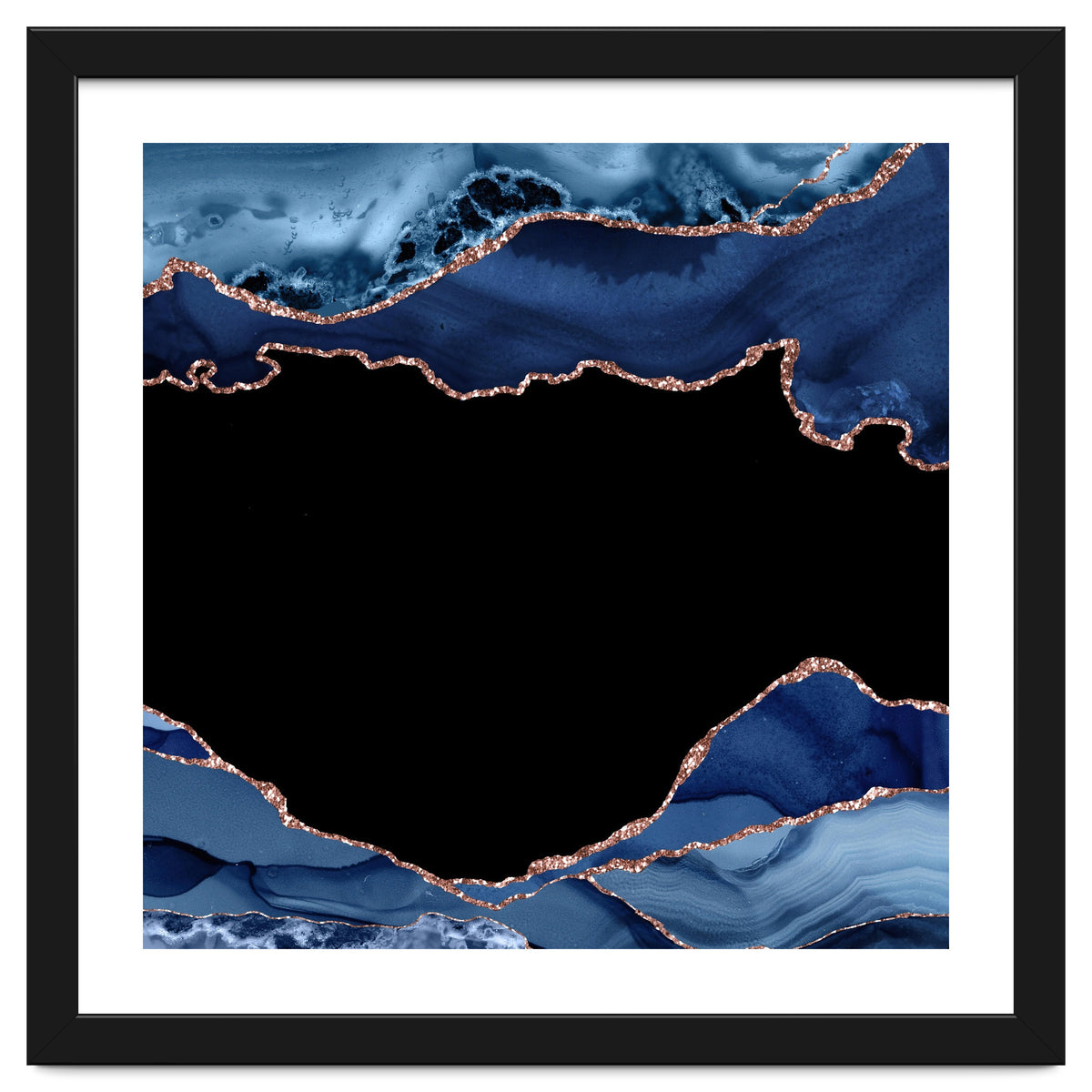 Navy & Rose Gold Agate Texture 18