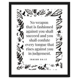 No weapon that is fashioned against you shall succeed and you shall confute every tongue that rises against you in judgement Isaiah 54:17 thumbnail