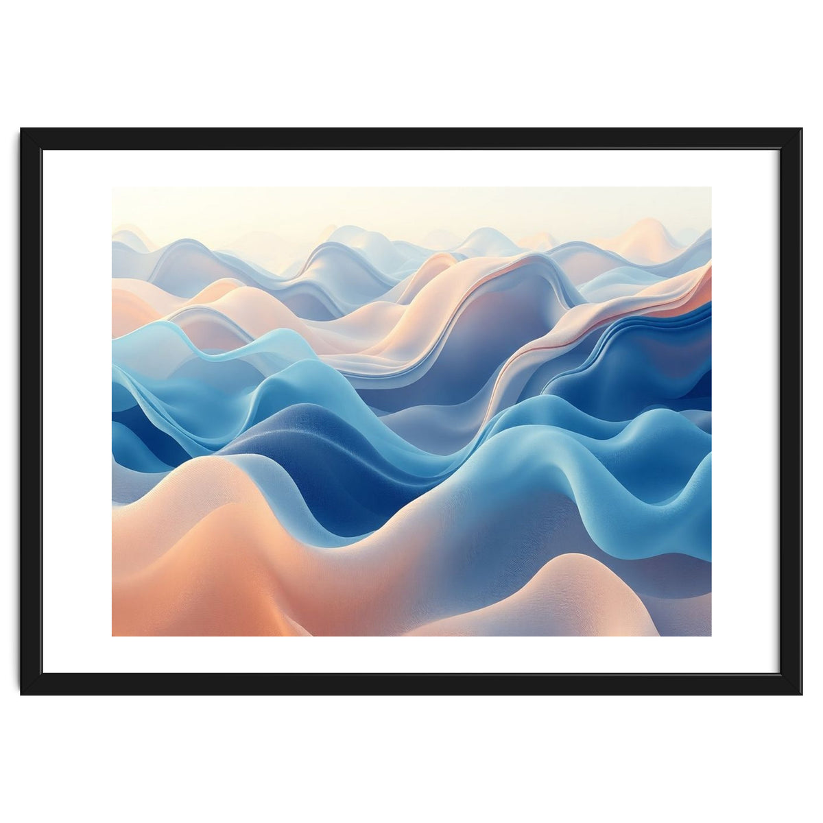 Ethereal Fluid Waves Abstract Art