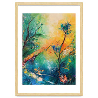 Abstract Botanical Forest Landscape