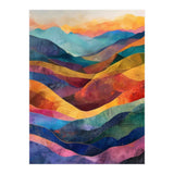 Jewel-Toned Abstract Mountain Landscape Wall Art (Print Only) thumbnail