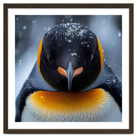 Close Up King Penguin In The Snow