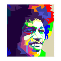 Jimi Hendrix Rock And Blues Music Pop Art (Print Only)