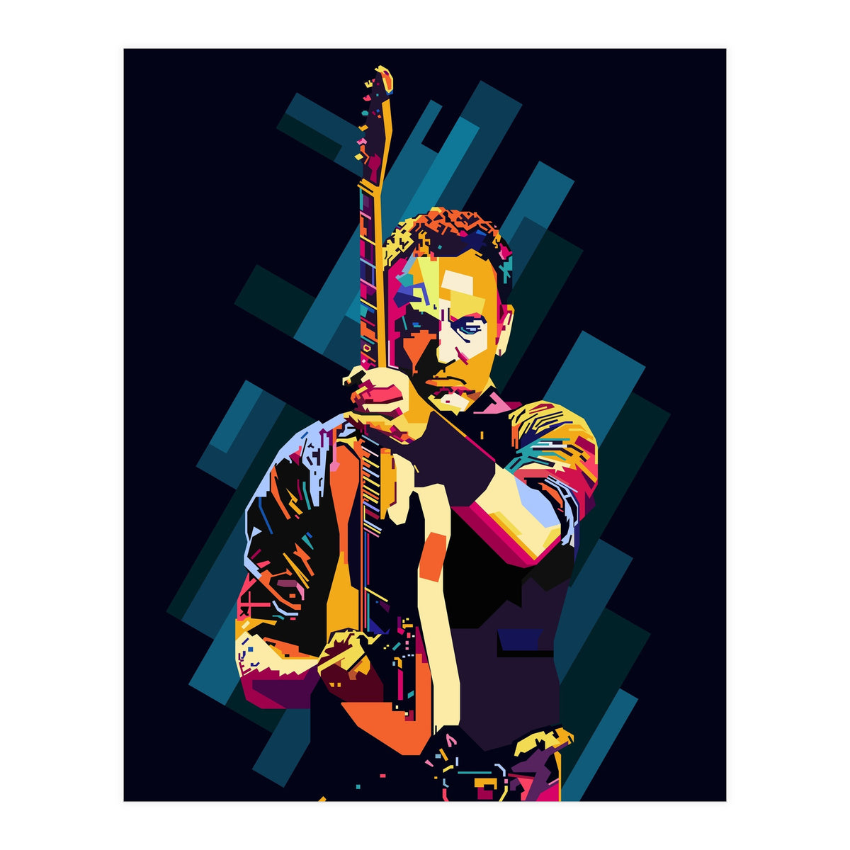 Bruce Springsteen Style WPAP (Print Only)