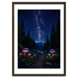 Enchanted Midnight Forest: Glowing Mushrooms and Milky Way thumbnail