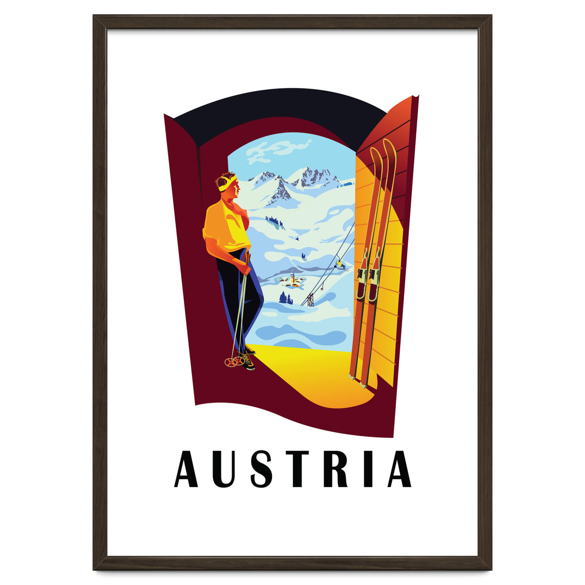 Austria Ski Track At The Door