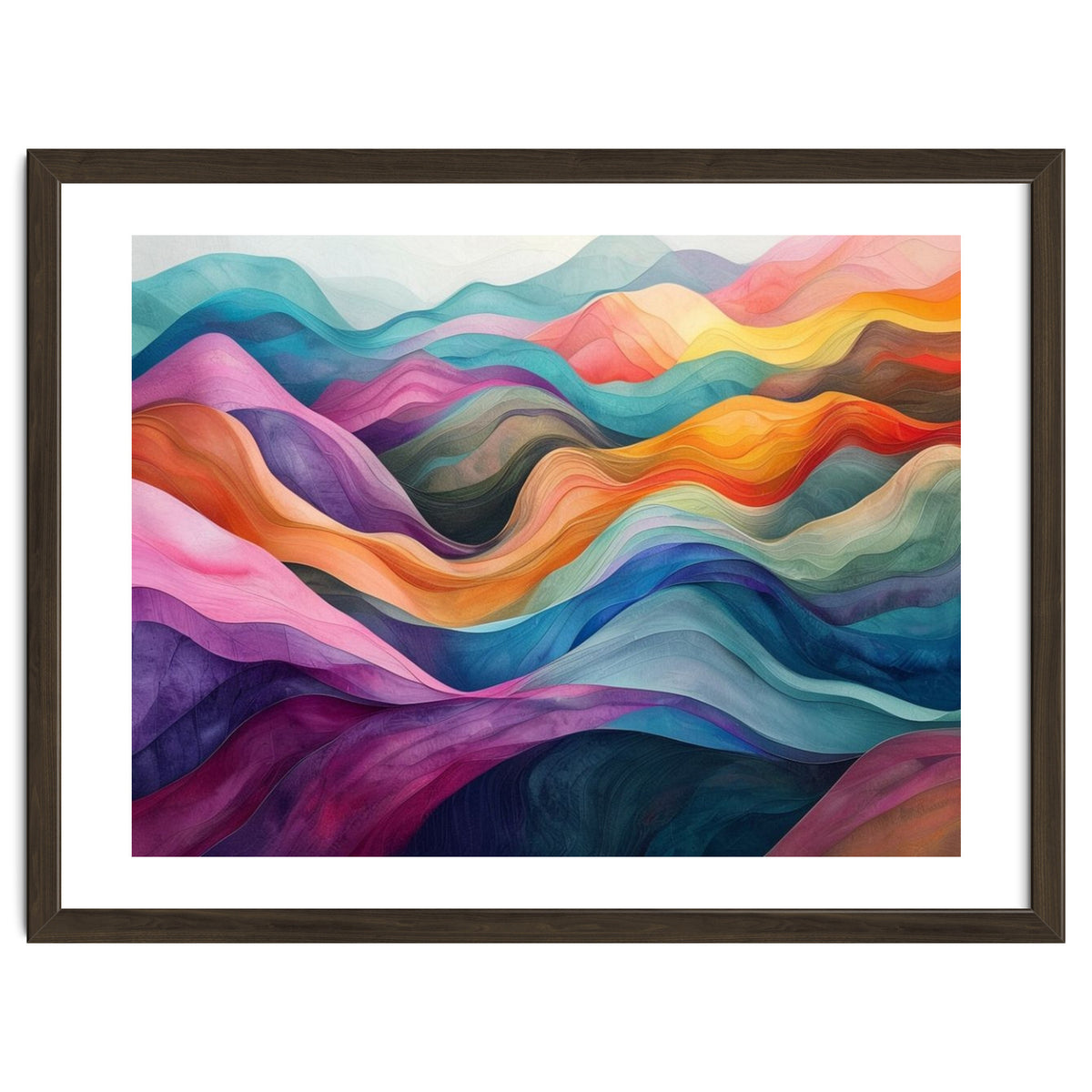 Colorful Abstract Wavy Landscape