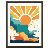 Sunrise Mindset, Positivity Optimism Self Love Self Care Growth, Nature Retro Eclectic Bohemian Peace Contemporary thumbnail