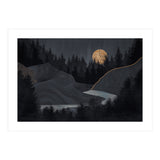 Abstract Landscape Midnight Moon (Print Only) thumbnail