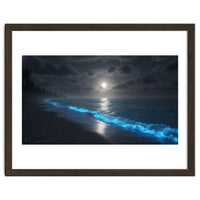 Bioluminescent Moonlit Shore