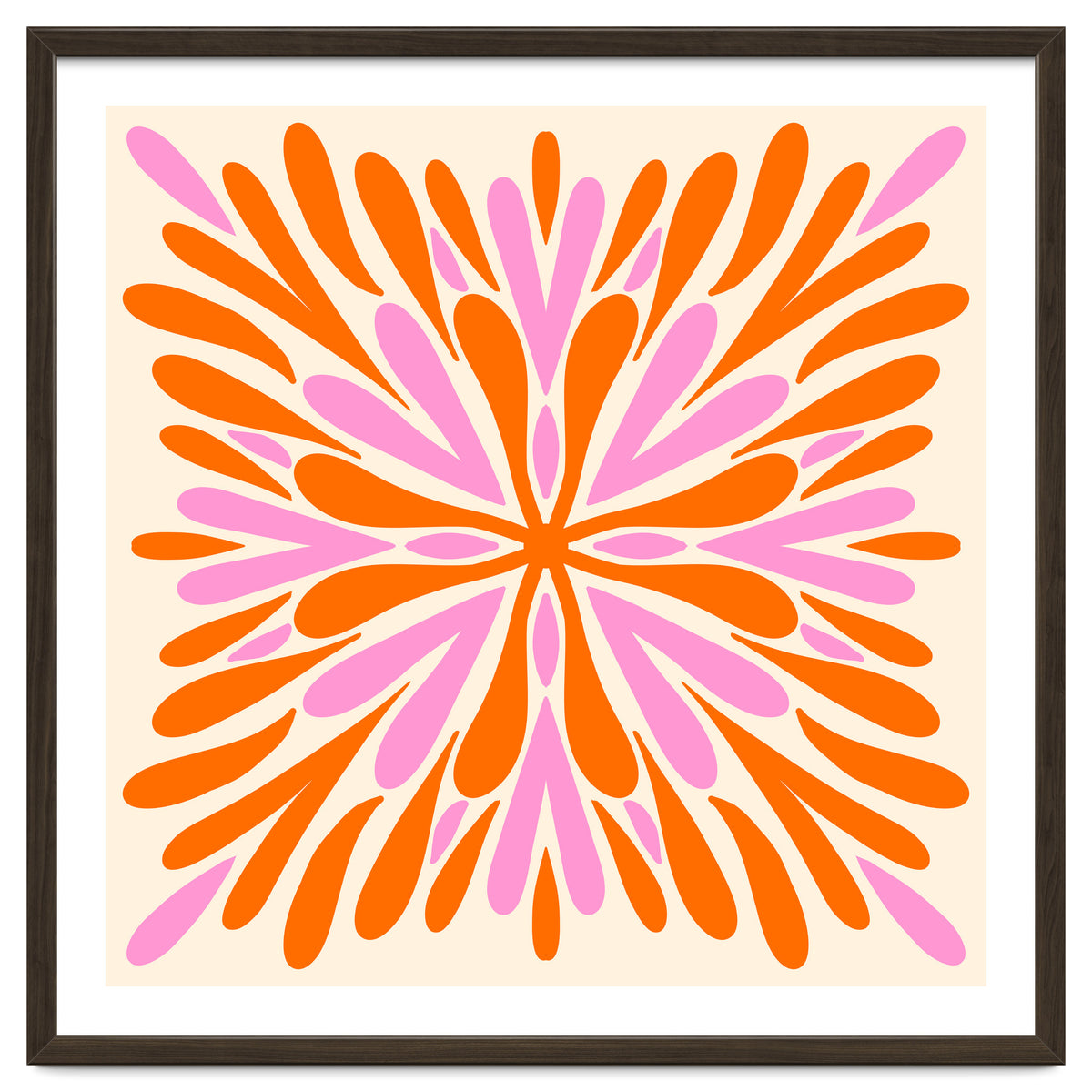 Symmetry Petals - pink and orange