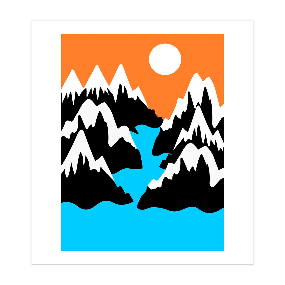 Mountainous River Mouth (Print Only)