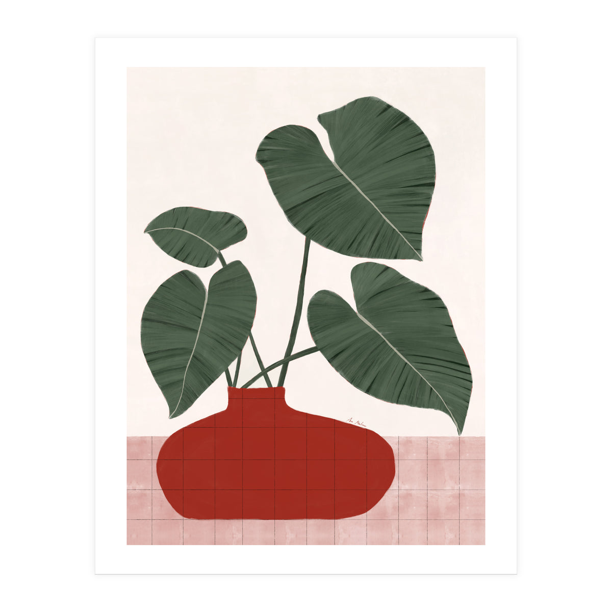 Philodendron Gloriosum plant (Print Only)